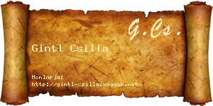 Gintl Csilla névjegykártya