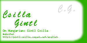 csilla gintl business card
